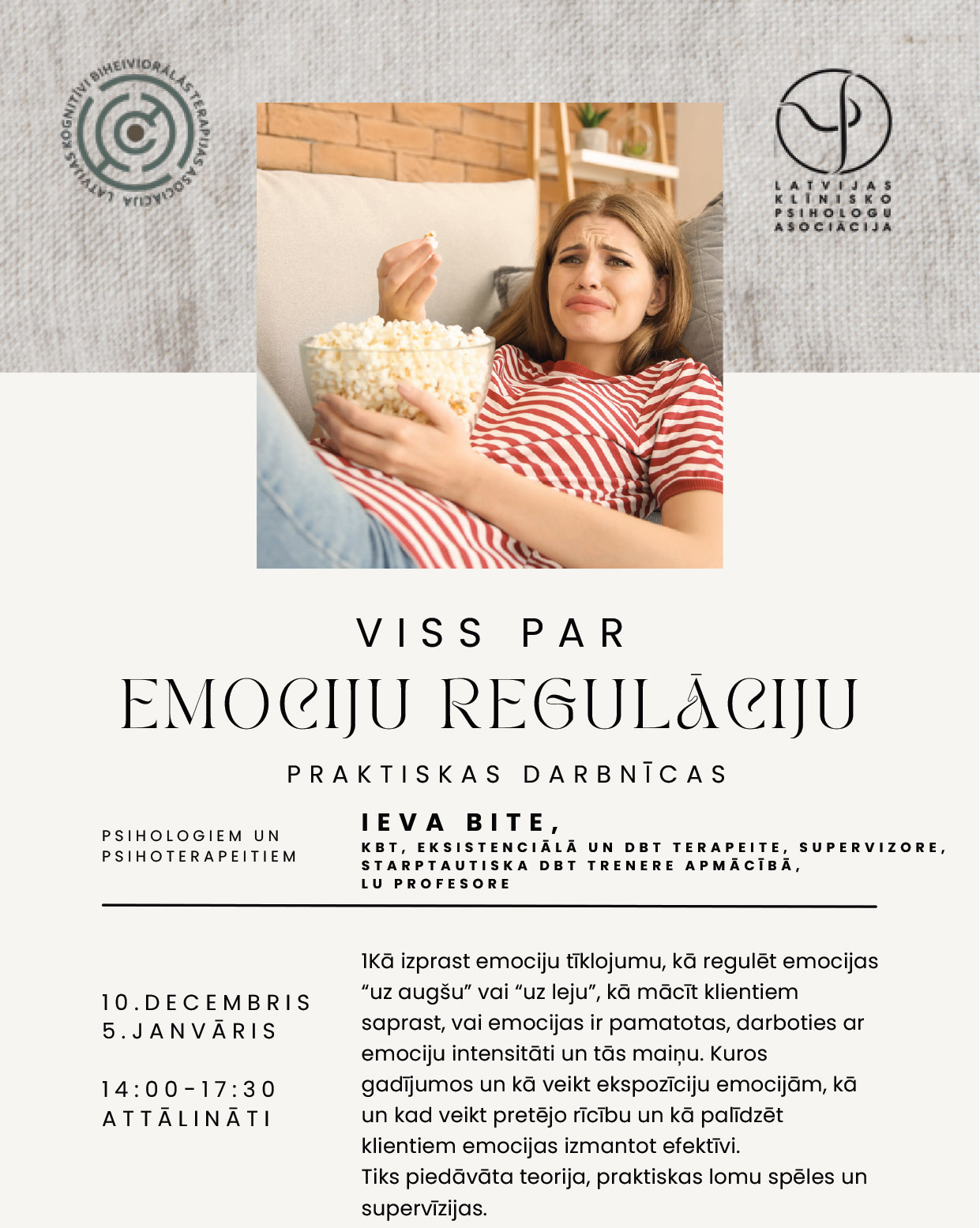 Emociju regulācijas darbnīcas 